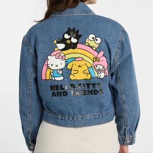 Hello Kitty and Friends Embroidered Denim Jacket Size Small New With Tags